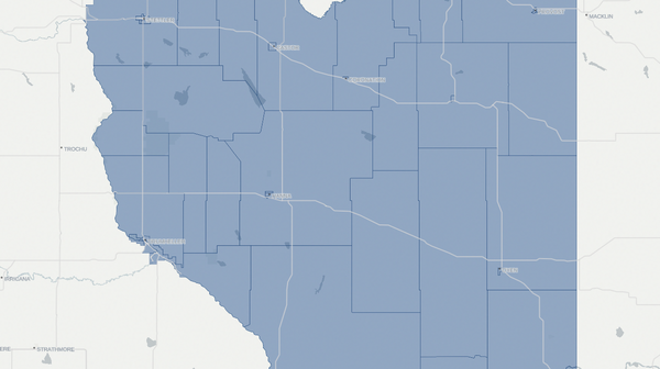 2023 Drumheller-Stettler poll map