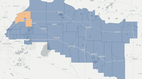 2023 Fort Saskatchewan-Vegreville poll map