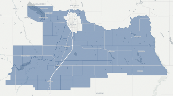 2023 Innisfail-Sylvan Lake poll map