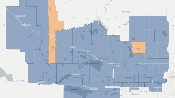 2023 Lac Ste. Anne-Parkland poll map