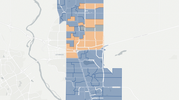 2023 Lethbridge-East poll map