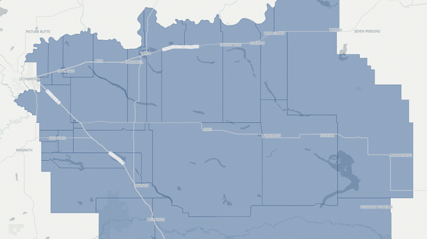 2023 Taber-Warner poll map