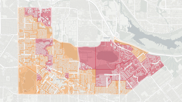 2017 Burnaby-Deer Lake poll map