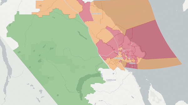 2017 Courtenay-Comox poll map