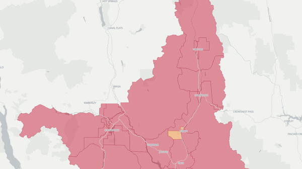 2017 Kootenay East poll map