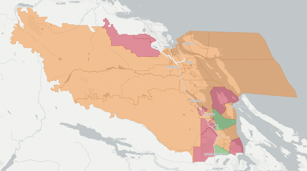 2017 Nanaimo-North Cowichan poll map