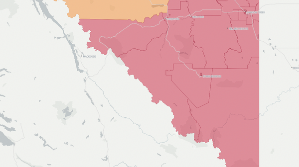 2017 Peace River South poll map