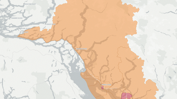 2017 Powell River-Sunshine Coast poll map
