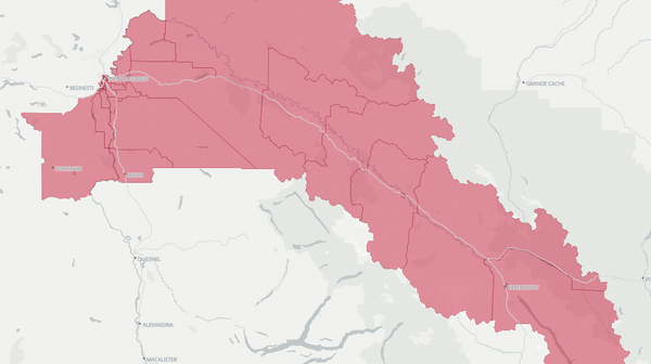 2017 Prince George-Valemount poll map