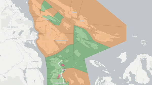 2017 Saanich North and the Islands poll map