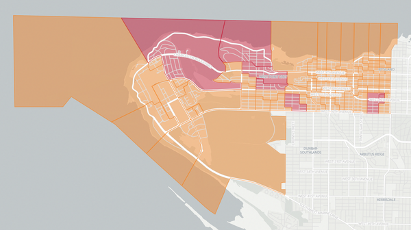 2017 Vancouver-Point Grey poll map