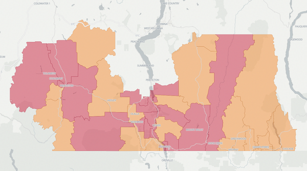 2020 Boundary-Similkameen poll map