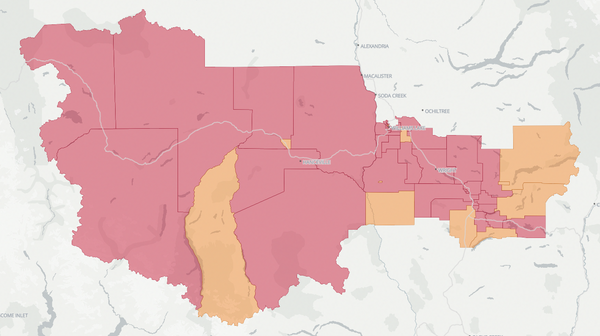 2020 Cariboo-Chilcotin poll map