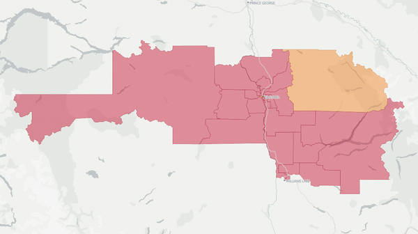 2020 Cariboo North poll map