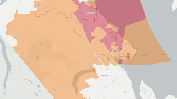 2020 Courtenay-Comox poll map