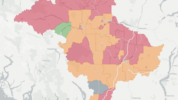 2020 Fraser-Nicola poll map