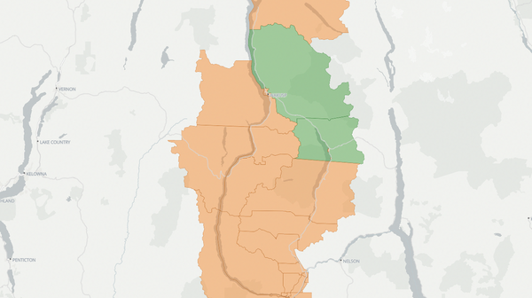 2020 Kootenay West poll map