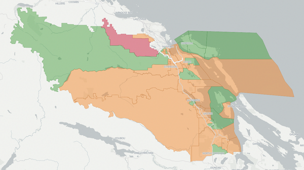 2020 Nanaimo-North Cowichan poll map