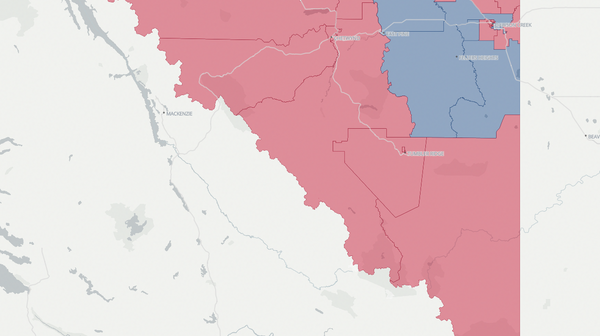 2020 Peace River South poll map