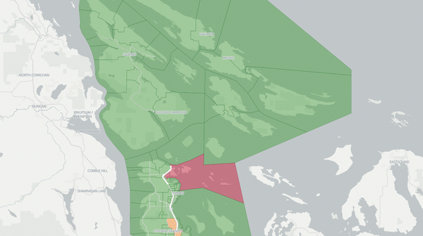 2020 Saanich North and the Islands poll map