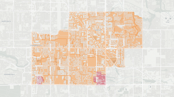 2020 Surrey-Newton poll map
