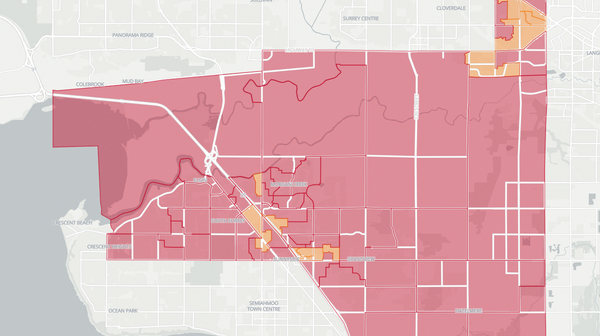 2020 Surrey South poll map