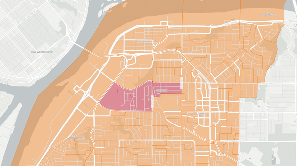 2020 Surrey-Whalley poll map
