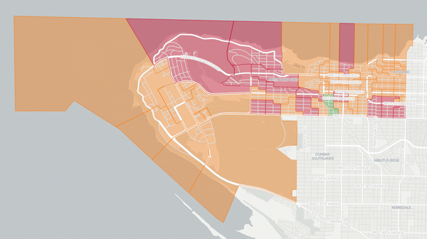 2020 Vancouver-Point Grey poll map