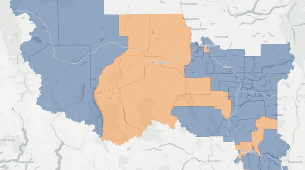 2024 Cariboo-Chilcotin poll map