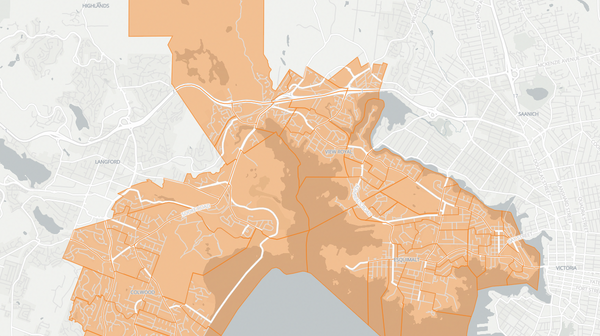 2024 Esquimalt-Colwood poll map