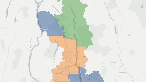 2024 Kootenay Central poll map
