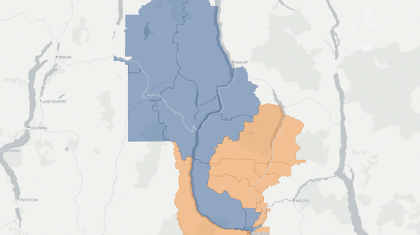2024 Kootenay-Monashee poll map