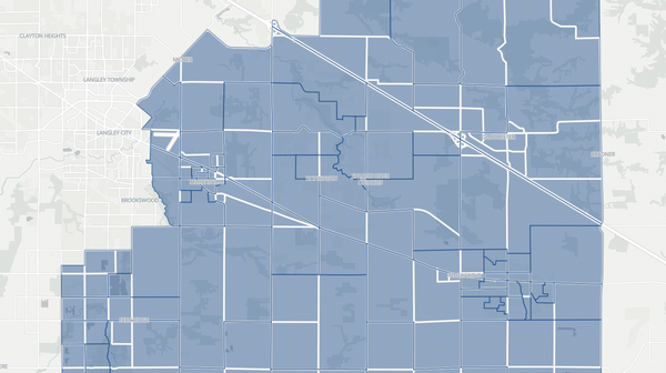 2024 Langley-Abbotsford poll map