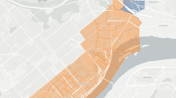 2024 New Westminster-Coquitlam poll map