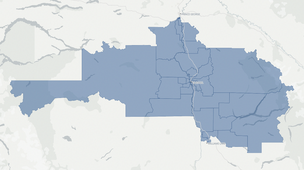 2024 Prince George-North Cariboo poll map