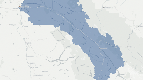 2024 Prince George-Valemount poll map