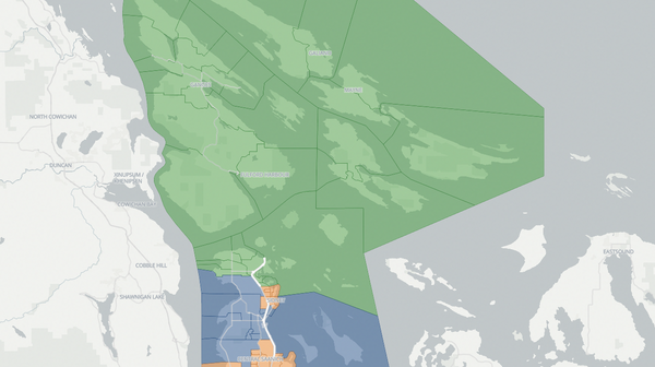 2024 Saanich North and the Islands poll map