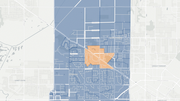 2024 Surrey-Cloverdale poll map