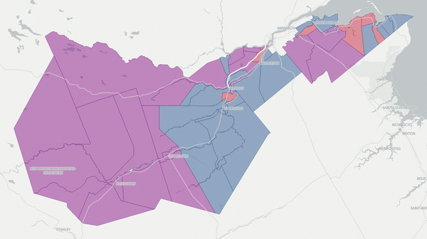 2018 Southwest Miramichi-Bay du Vin poll map