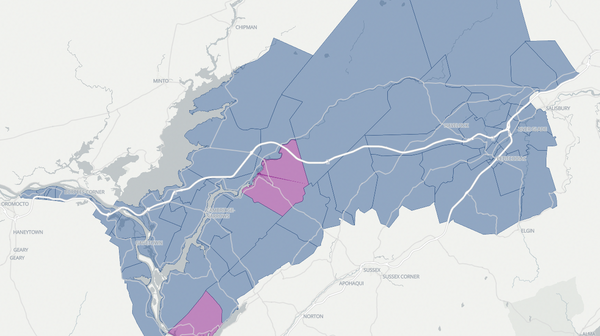 2018 Gagetown-Petitcodiac poll map