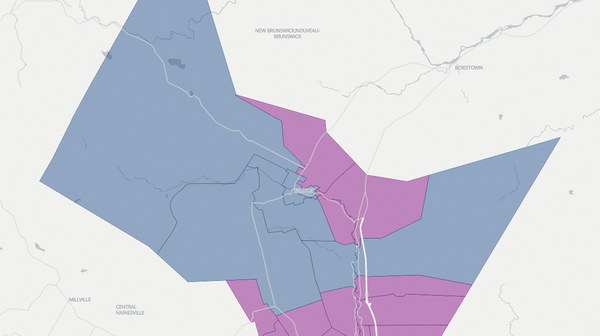 2018 Fredericton-York poll map