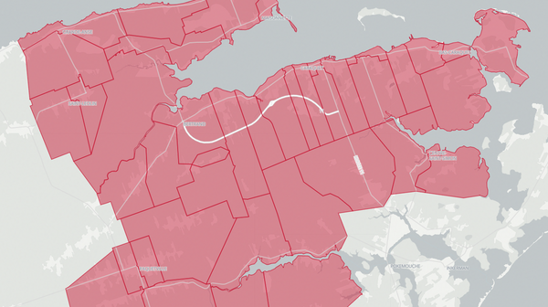 2018 Caraquet poll map