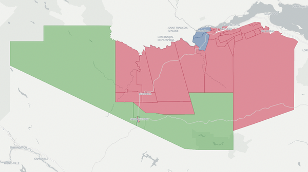 2020 Restigouche West poll map