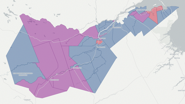 2020 Southwest Miramichi-Bay du Vin poll map