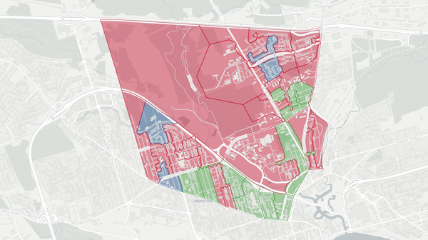2020 Moncton Centre poll map