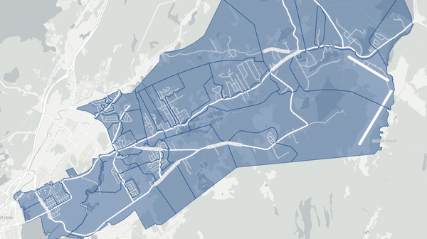 2020 Saint John East poll map