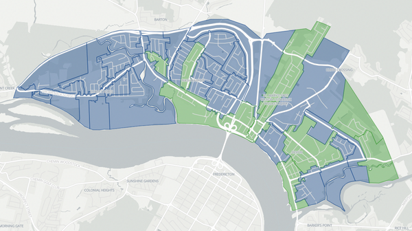 2020 Fredericton North poll map