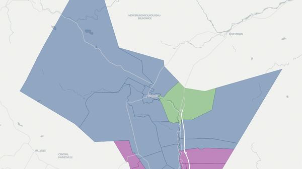 2020 Fredericton-York poll map