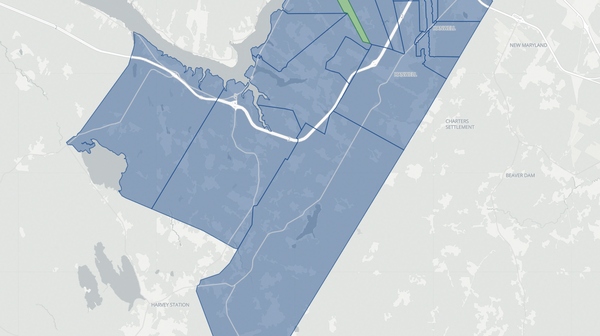 2020 Fredericton West-Hanwell poll map