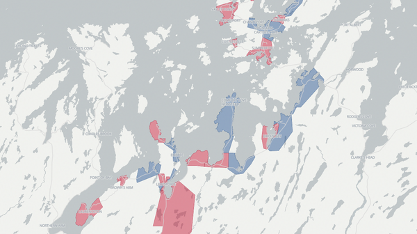 2019 Lewisporte - Twillingate poll map